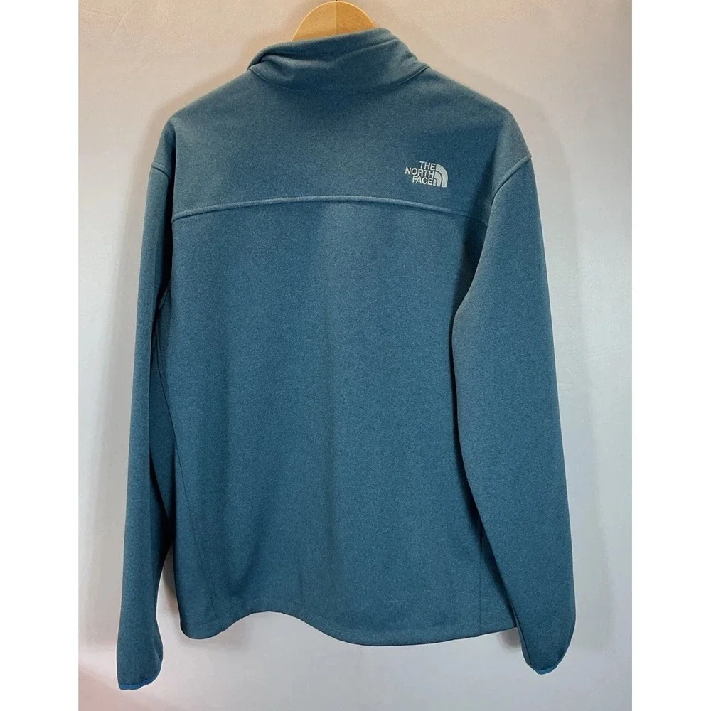 North Face‎ Jacket Men's size L  Blue Fleece Lined Zip Up lightweight softshell
